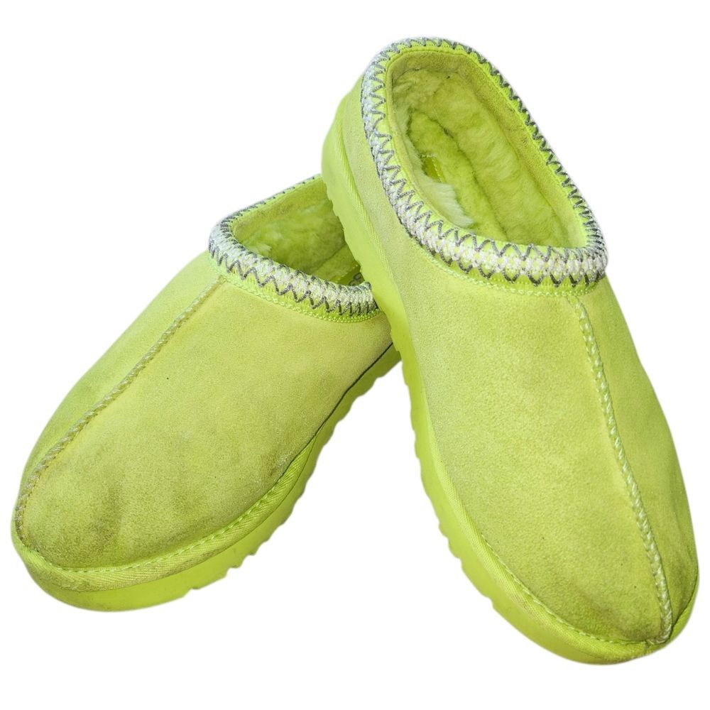 Ugg Lime Green Suede Tasman Clogs. Sz. 9/42